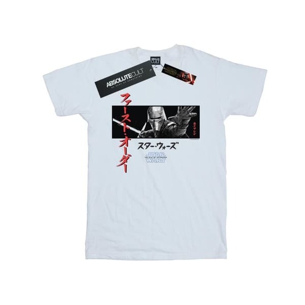 Star Wars: The Rise of Skywalker Girls Star Wars The Rise Of Skywalker Kylo Ren Katakana Art Stripe Cotton T-Shirt