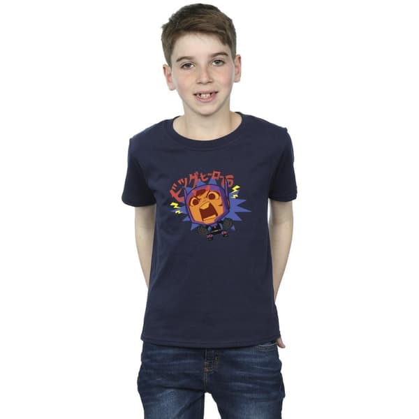 Disney Pojkar Big Hero 6 Baymax Hiro Angry Manga T-shirt