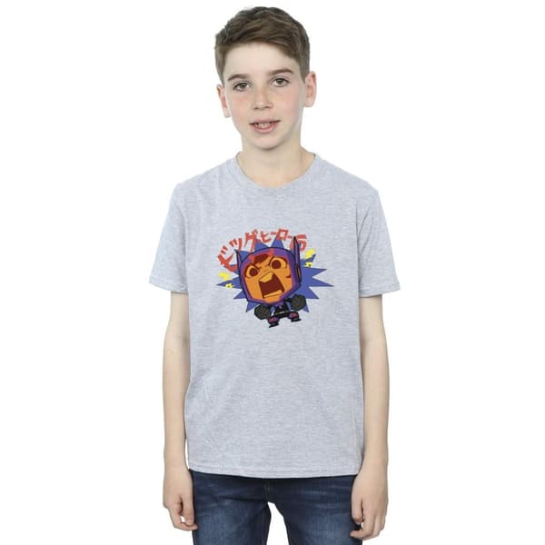 Disney Pojkar Big Hero 6 Baymax Hiro Angry Manga T-shirt