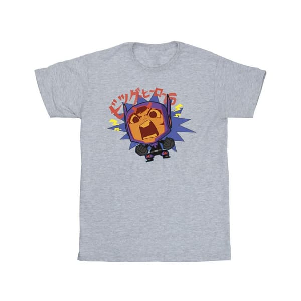 Disney Pojkar Big Hero 6 Baymax Hiro Angry Manga T-shirt