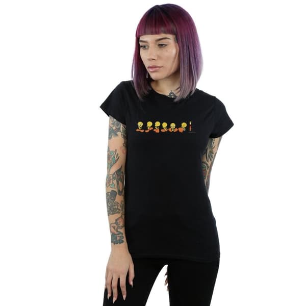 Looney Tunes Dam/Tjej Tweety Pie Färgkod Bomulls-T-shirt