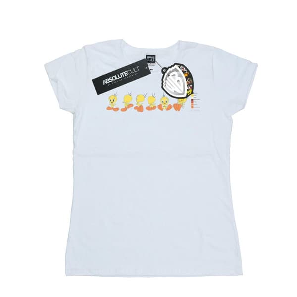 Looney Tunes Dam/Tjej Tweety Pie Färgkod Bomulls-T-shirt