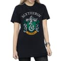 Miniatyrbillede 3 af 5: Harry Potter Womens/Ladies Slytherin Crest Cotton Boyfriend T-Shirt