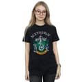 Miniatyrbillede 2 af 5: Harry Potter Womens/Ladies Slytherin Crest Cotton Boyfriend T-Shirt