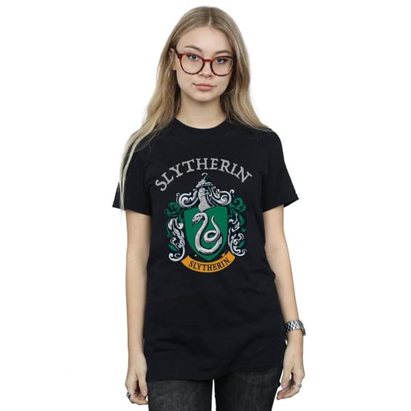 Harry Potter Womens/Ladies Slytherin Crest Cotton Boyfriend T-Shirt