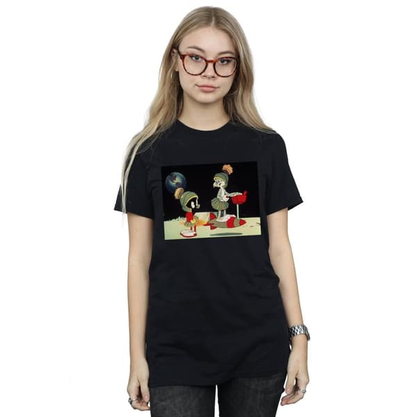 Looney Tunes Womens/Ladies Bugs Bunny Spaced Cotton Boyfriend T-Shirt