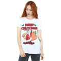 Pikkukuva 2 / 3: Looney Tunes Womens/Ladies Santa Bugs Bunny Cotton Boyfriend T-Shirt