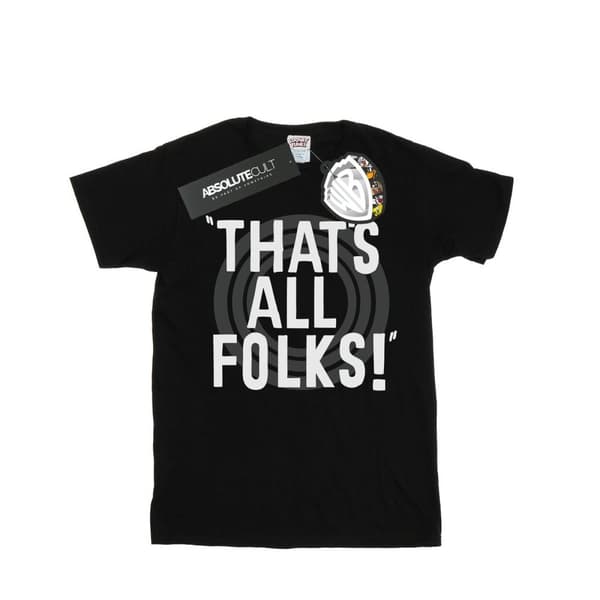 Looney Tunes Mens That´s All Folks Text T-shirt