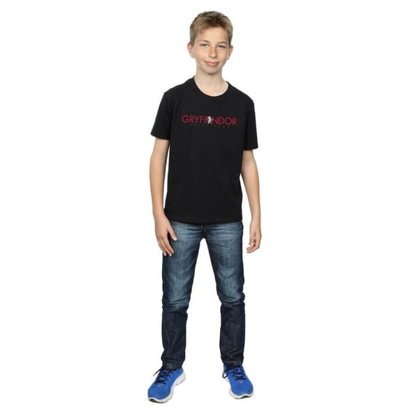 Harry Potter T-shirt med Gryffindor-text för pojkar