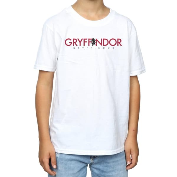 Harry Potter T-shirt med Gryffindor-text för pojkar