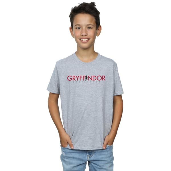 Harry Potter T-shirt med Gryffindor-text för pojkar