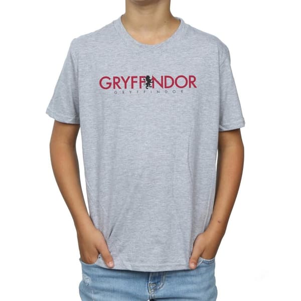 Harry Potter T-shirt med Gryffindor-text för pojkar