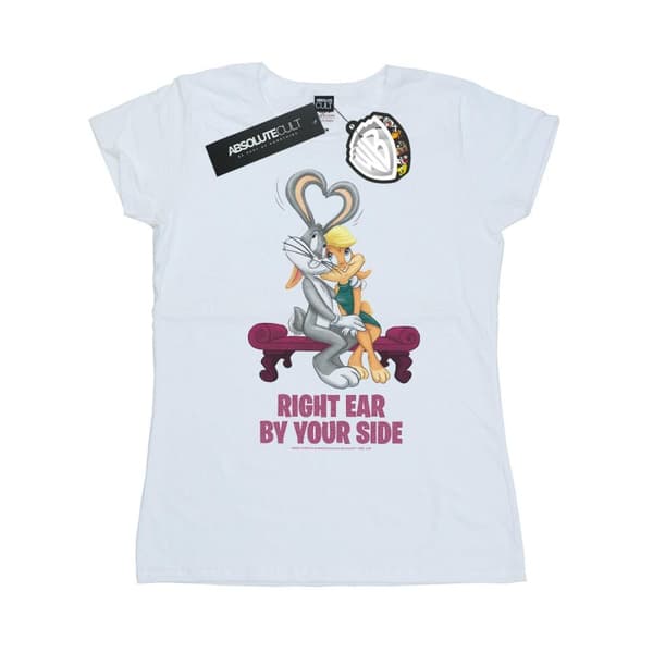 Looney Tunes Dam/Tjej Bugs And Lola Valentine´s Cuddle Bomulls-T-shirt White XXL