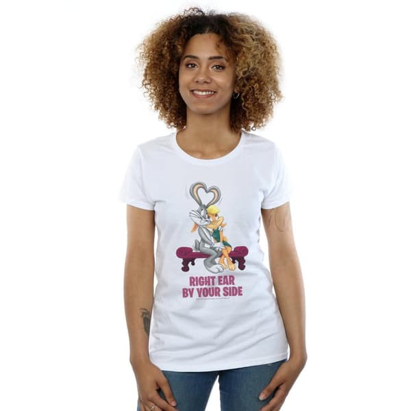 Looney Tunes Dam/Tjej Bugs And Lola Valentine´s Cuddle Bomulls-T-shirt