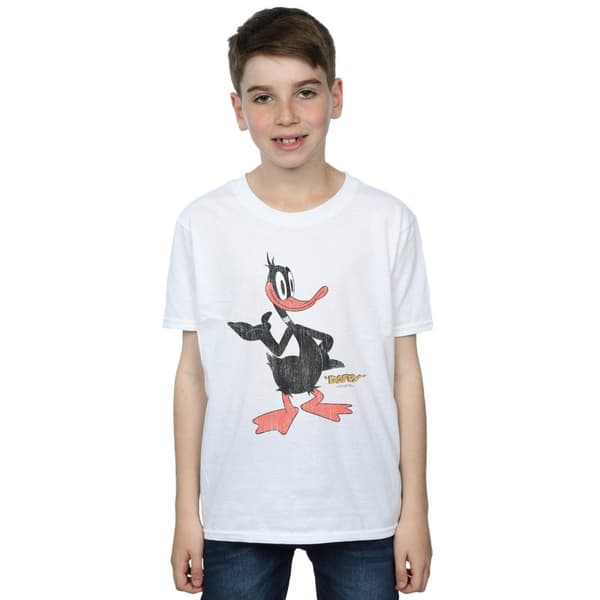Looney Tunes Boys Daffy Duck Distressed T-Shirt