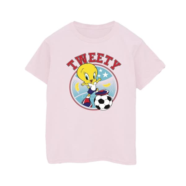 Looney Tunes Womens/Ladies Tweety Football Circle Cotton Boyfriend T-Shirt
