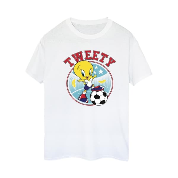 Looney Tunes Womens/Ladies Tweety Football Circle Cotton Boyfriend T-Shirt