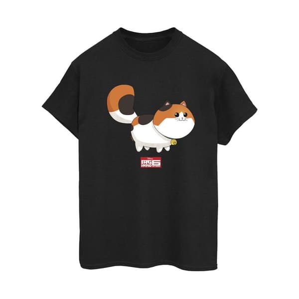 Disney Womens/Ladies Big Hero 6 Baymax Kitten Pose Cotton Boyfriend T-Shirt
