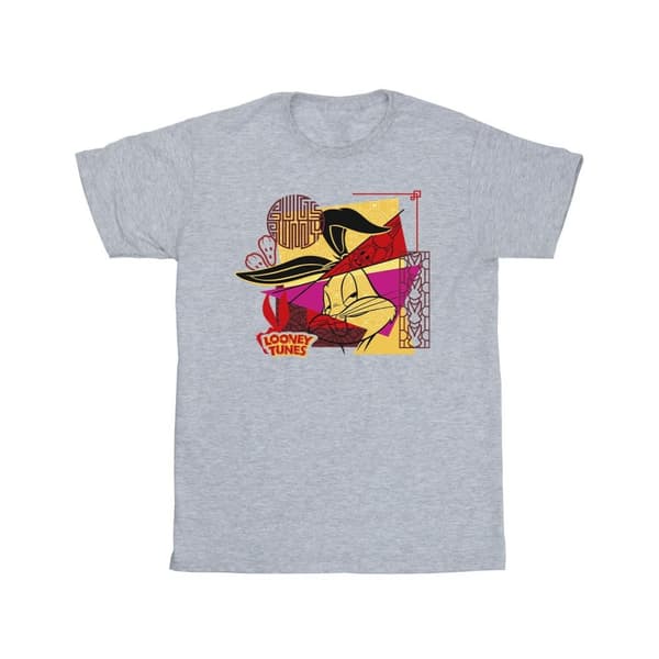 Looney Tunes Girls Bugs Rabbit New Year Cotton T-Shirt
