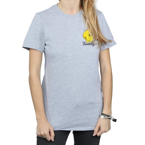 Looney Tunes Womens/Ladies Tweety Pie Head Cotton Boyfriend T-Shirt
