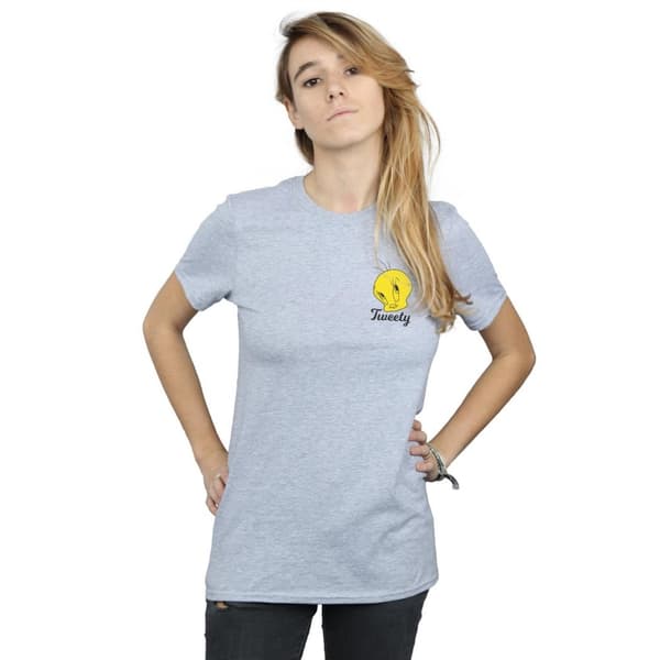 Looney Tunes Womens/Ladies Tweety Pie Head Cotton Boyfriend T-Shirt