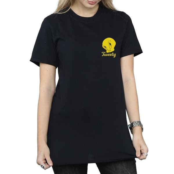 Looney Tunes Womens/Ladies Tweety Pie Head Cotton Boyfriend T-Shirt