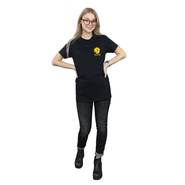 Looney Tunes Womens/Ladies Tweety Pie Head Cotton Boyfriend T-Shirt