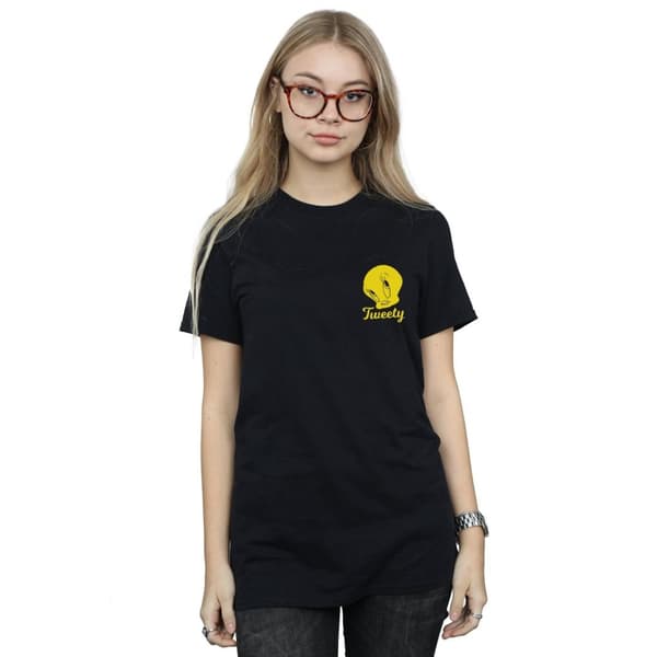 Looney Tunes Womens/Ladies Tweety Pie Head Cotton Boyfriend T-Shirt