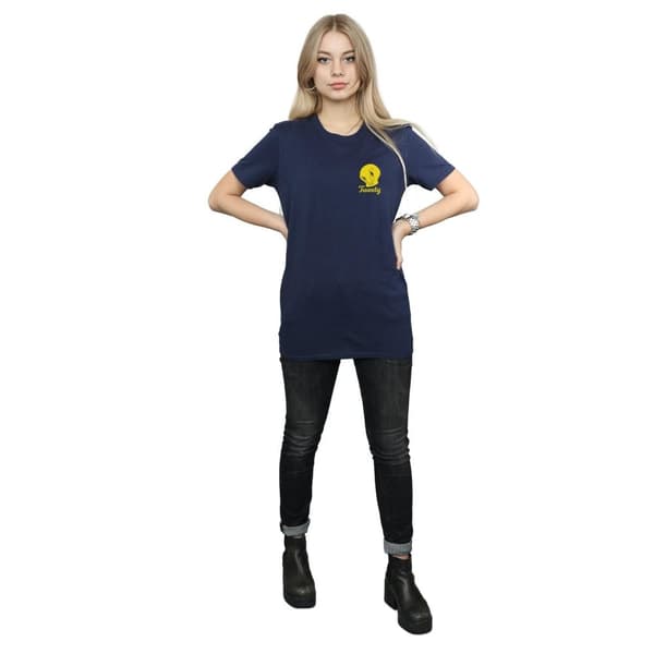 Looney Tunes Womens/Ladies Tweety Pie Head Cotton Boyfriend T-Shirt