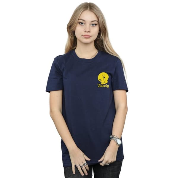 Looney Tunes Womens/Ladies Tweety Pie Head Cotton Boyfriend T-Shirt