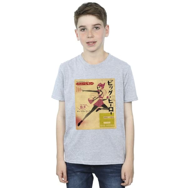 Disney Pojkar Big Hero 6 Baymax Honey Lemon Newspaper T-shirt