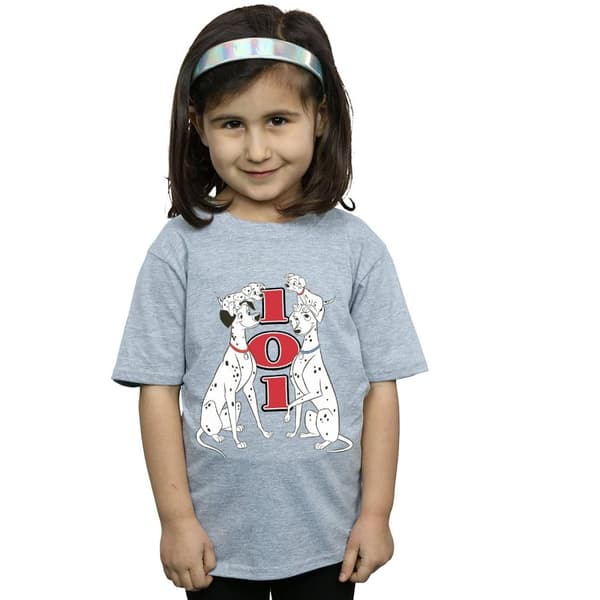 Disney 101 Dalmatiner-familjens bomulls-T-shirt för flickor