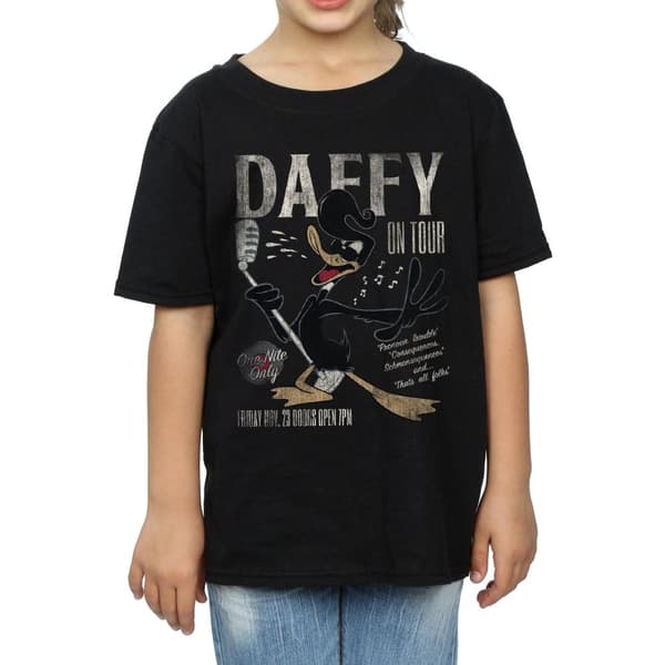 Looney Tunes Daffy Duck Concert T-shirt i bomull för flickor