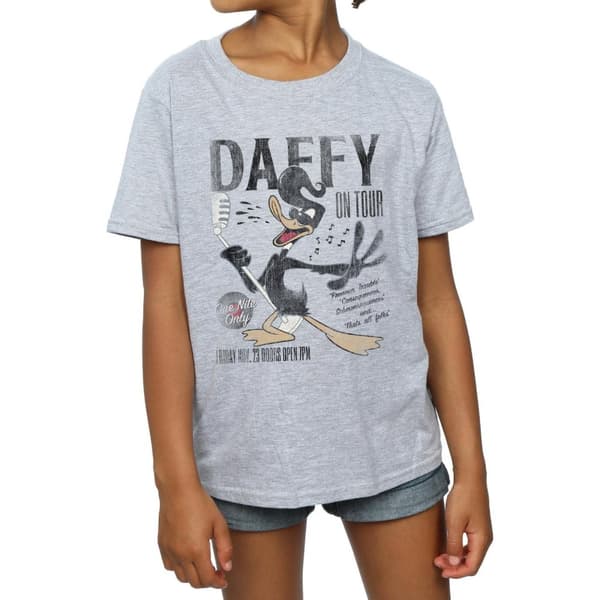 Looney Tunes Daffy Duck Concert T-shirt i bomull för flickor