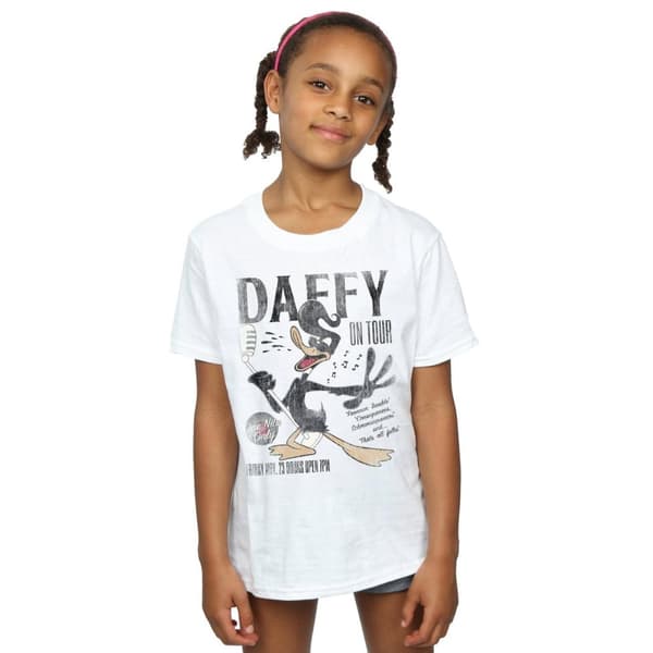 Looney Tunes Daffy Duck Concert T-shirt i bomull för flickor