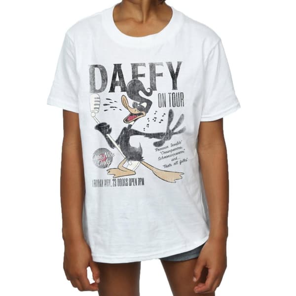 Looney Tunes Daffy Duck Concert T-shirt i bomull för flickor
