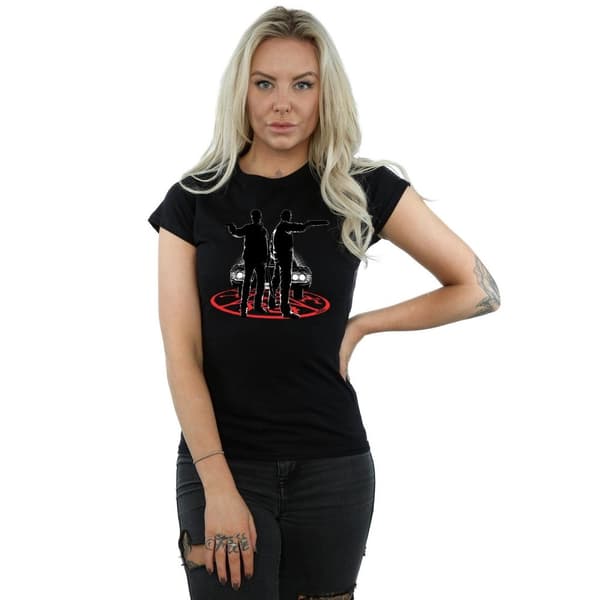Supernatural Womens/Ladies Sam And Dean Silhouette Cotton T-Shirt