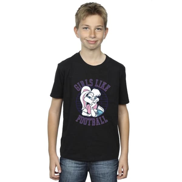 Looney Tunes Boys Lola Bunny Girls Like Football - T-shirt för pojkar
