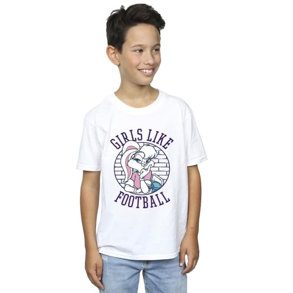 Looney Tunes Boys Lola Bunny Girls Like Football - T-shirt för pojkar