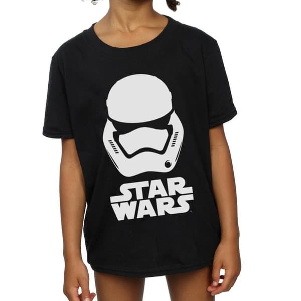 Star Wars T-shirt i bomull med stormtrooperhjälm från Force Awakens för tjejer