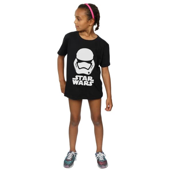 Star Wars T-shirt i bomull med stormtrooperhjälm från Force Awakens för tjejer