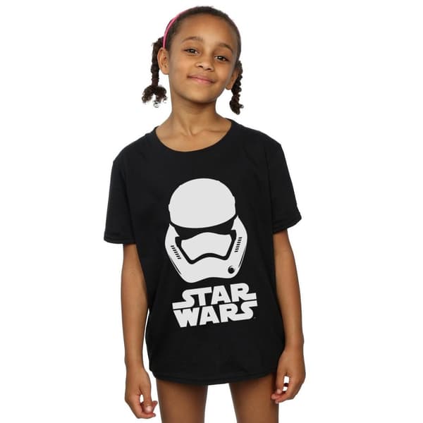 Star Wars T-shirt i bomull med stormtrooperhjälm från Force Awakens för tjejer
