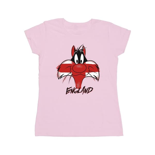 Looney Tunes Womens/Ladies Sylvester England Face Cotton T-Shirt