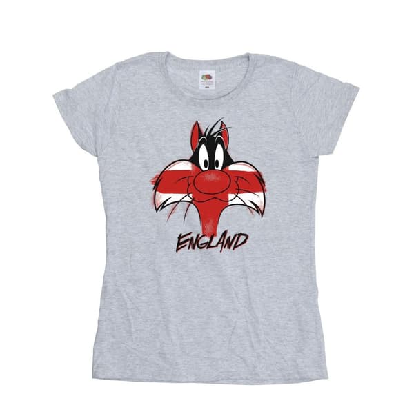 Looney Tunes Womens/Ladies Sylvester England Face Cotton T-Shirt