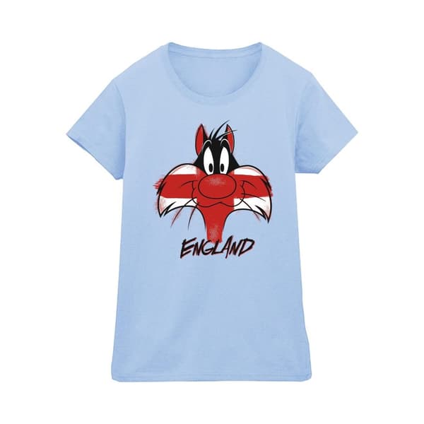 Looney Tunes Womens/Ladies Sylvester England Face Cotton T-Shirt