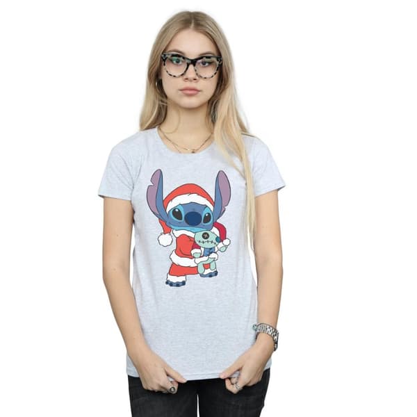 Disney Womens/Ladies Lilo And Stitch Stitch Christmas Cotton T-Shirt