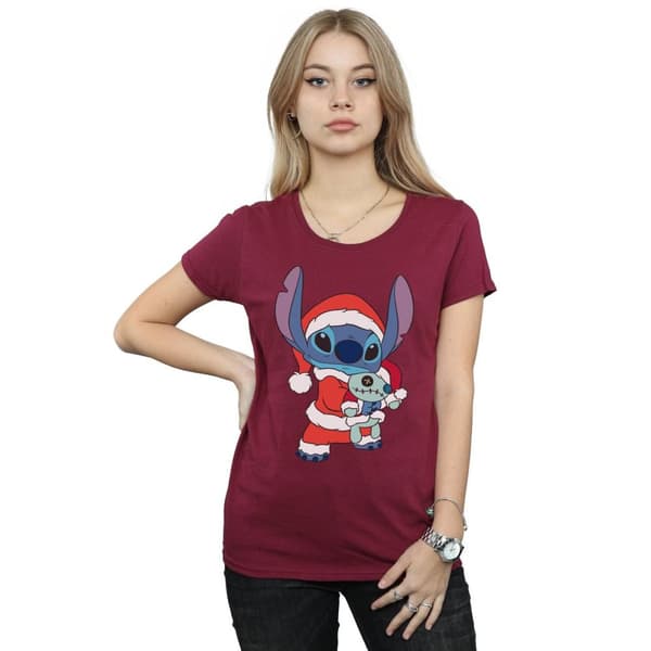 Disney Womens/Ladies Lilo And Stitch Stitch Christmas Cotton T-Shirt