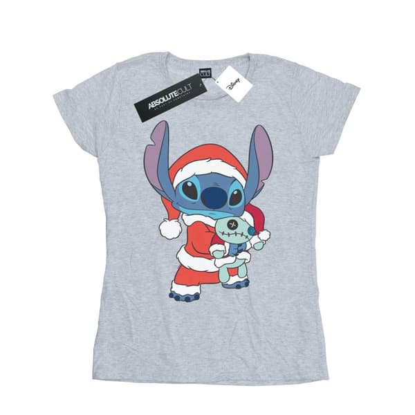 Disney Womens/Ladies Lilo And Stitch Stitch Christmas Cotton T-Shirt
