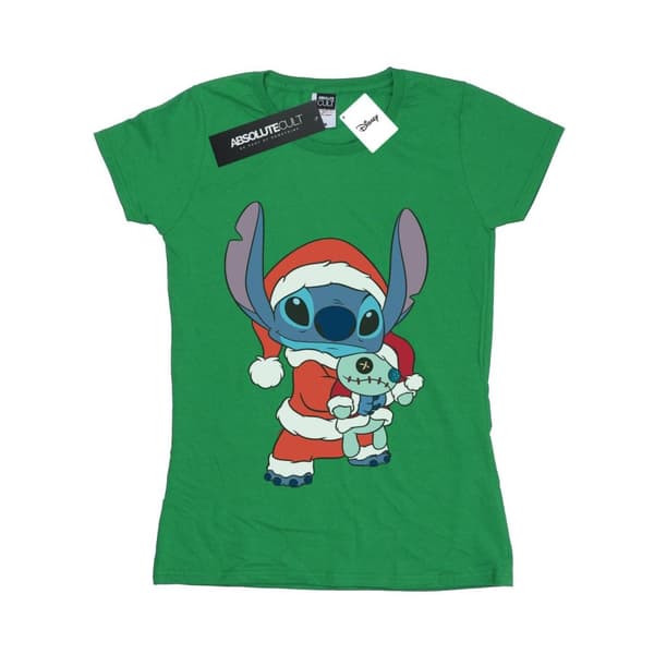 Disney Womens/Ladies Lilo And Stitch Stitch Christmas Cotton T-Shirt