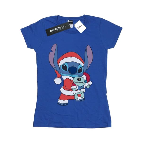 Disney Womens/Ladies Lilo And Stitch Stitch Christmas Cotton T-Shirt
